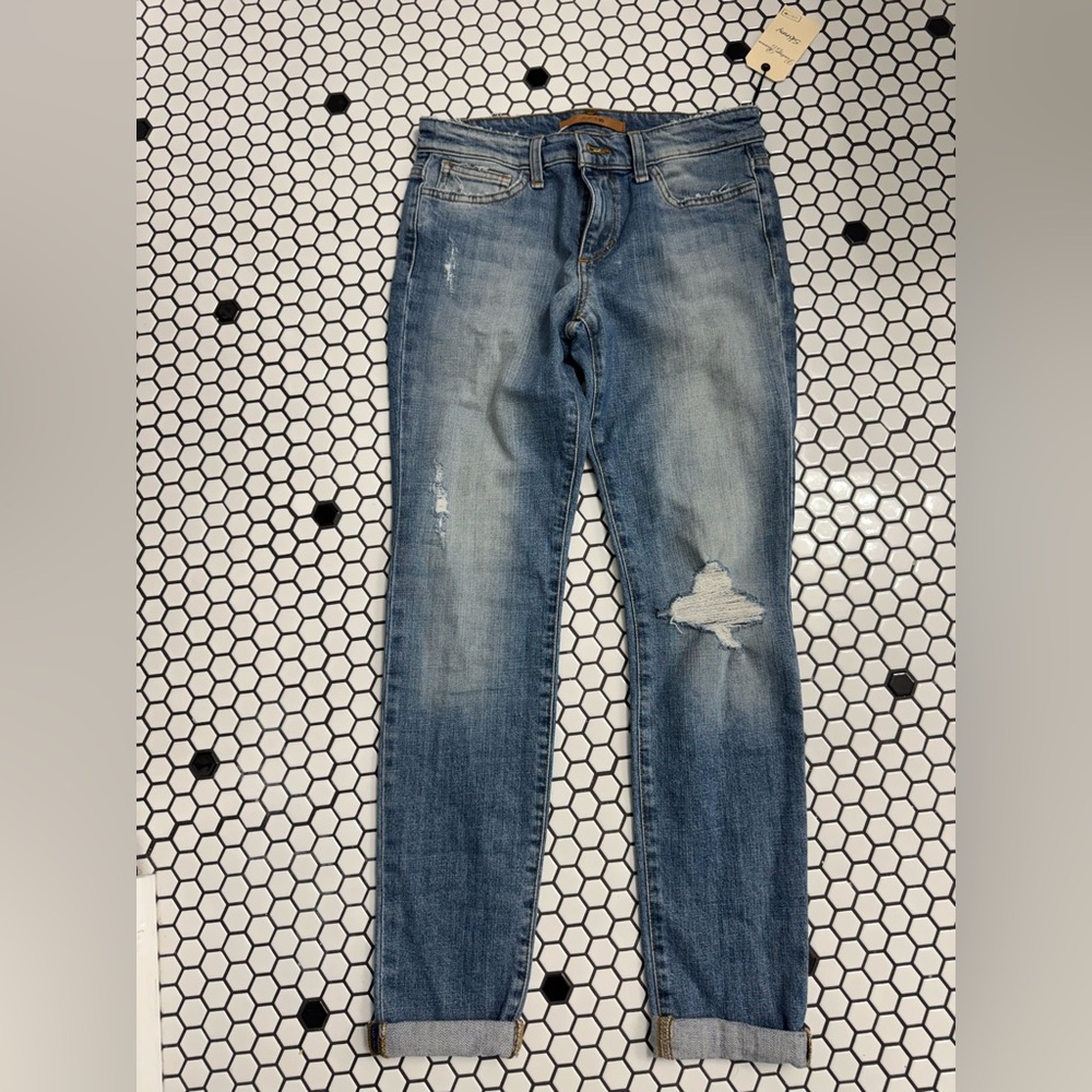NWT joes jeans Reserved Blue Distressed skinny Ankle Jeans size 26